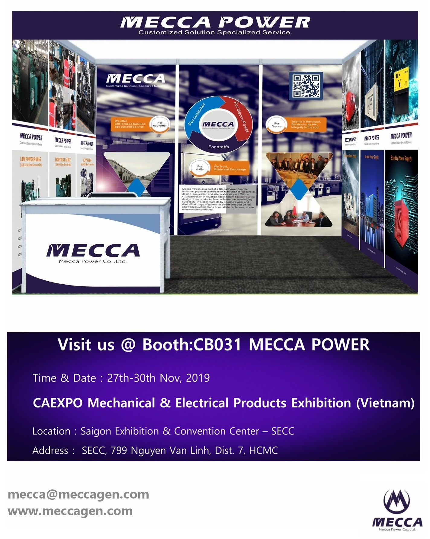 Mecca Power will attend CAEXPO-Vietnam Exhibition 27th-30th Nov,2019